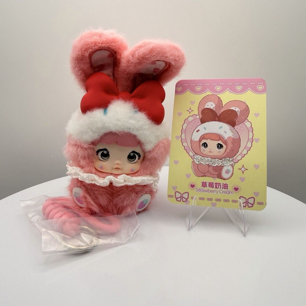Nommi Baby V2 Sweetheart Bunny Series Blind Box Plush Pendant -Strawberry Cream